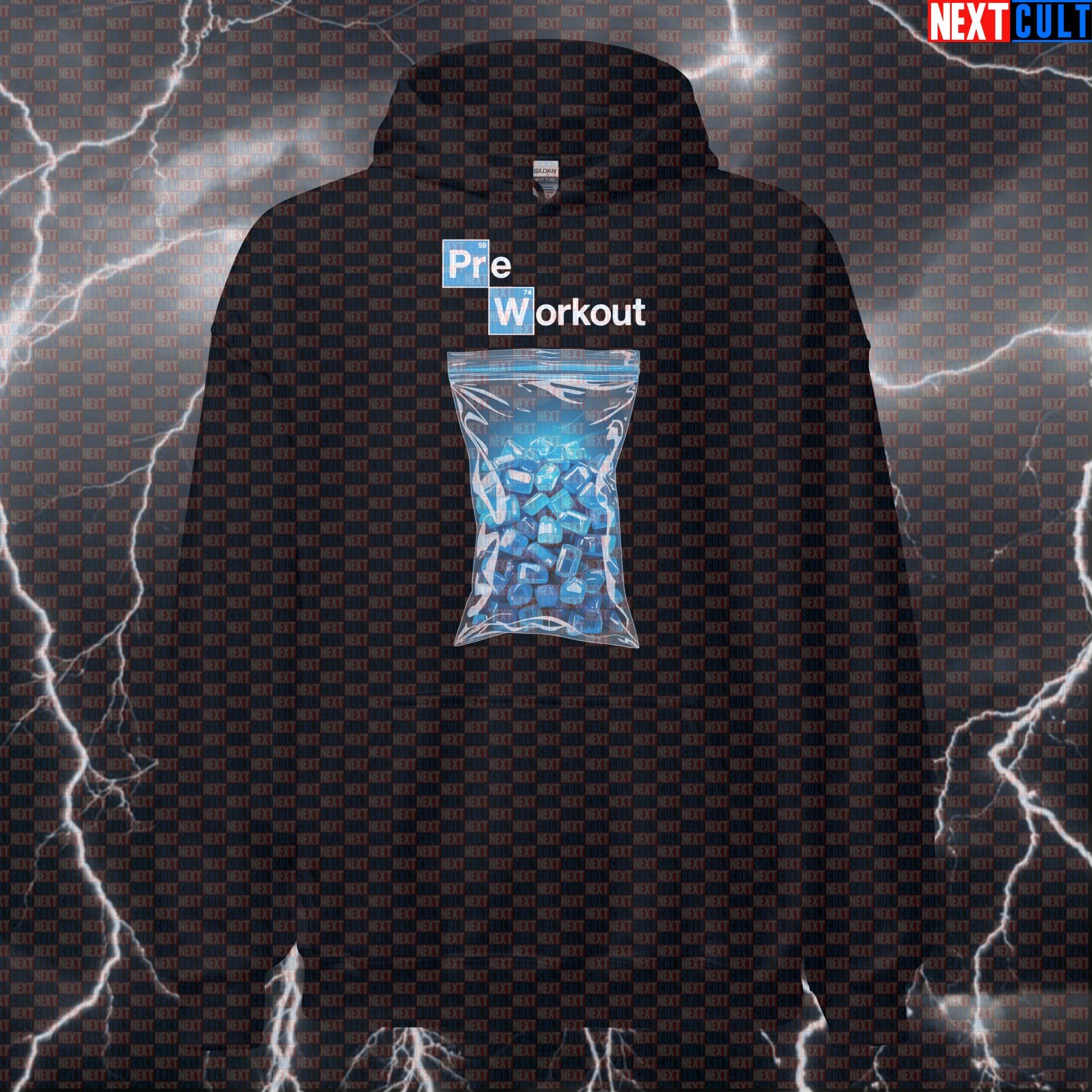 Pre-Workout Gym Hoodie | Funny Blue Crystal Pump Cover Hooded Sweatshirt For Bodybuilding & Fitness Hoodies Bodybuilding Breaking Bad Fitness Gym Powerlifting Pump Cover TV Workout Next Cult Brand