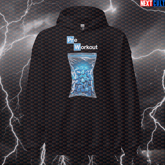 Pre-Workout Gym Hoodie | Funny Blue Crystal Pump Cover Hooded Sweatshirt For Bodybuilding & Fitness Hoodies Bodybuilding Breaking Bad Fitness Gym Powerlifting Pump Cover TV Workout Next Cult Brand