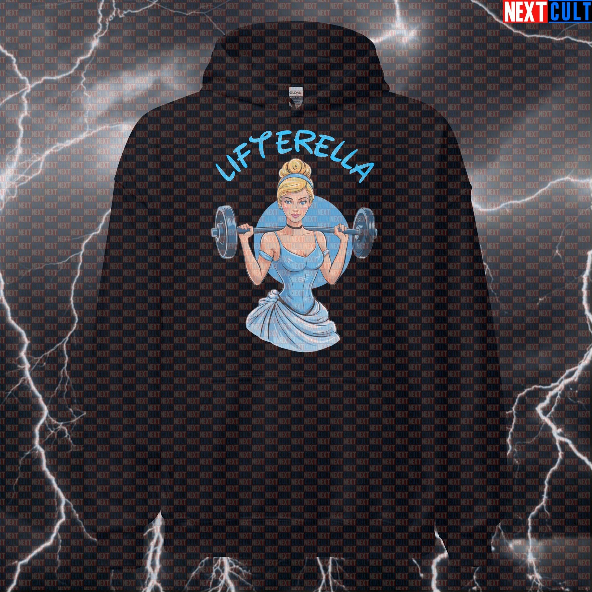 Lifterella Funny Gym Princess Hoodie | Workout Hoodie For Female Lifters | Fitness Meme Hooded Sweatshirt Bodybuilding Films Fitness Gym Powerlifting Pump Cover Workout Next Cult Brand