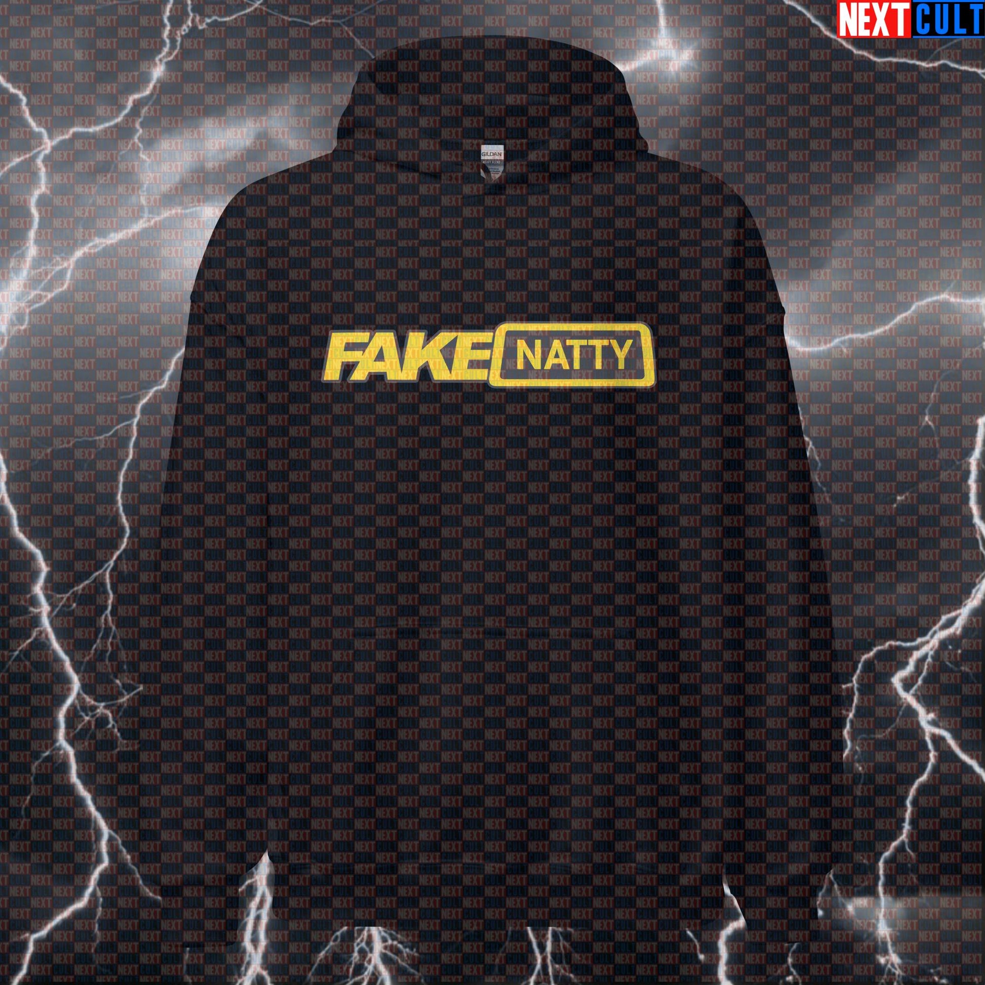 Fake Natty Gym Meme Hoodie | Funny Not Natty Workout Hoodie For Bodybuilders | Hooded Sweatshirt Bodybuilding Fitness Gym Natty Pump Cover Steroids Workout Next Cult Brand