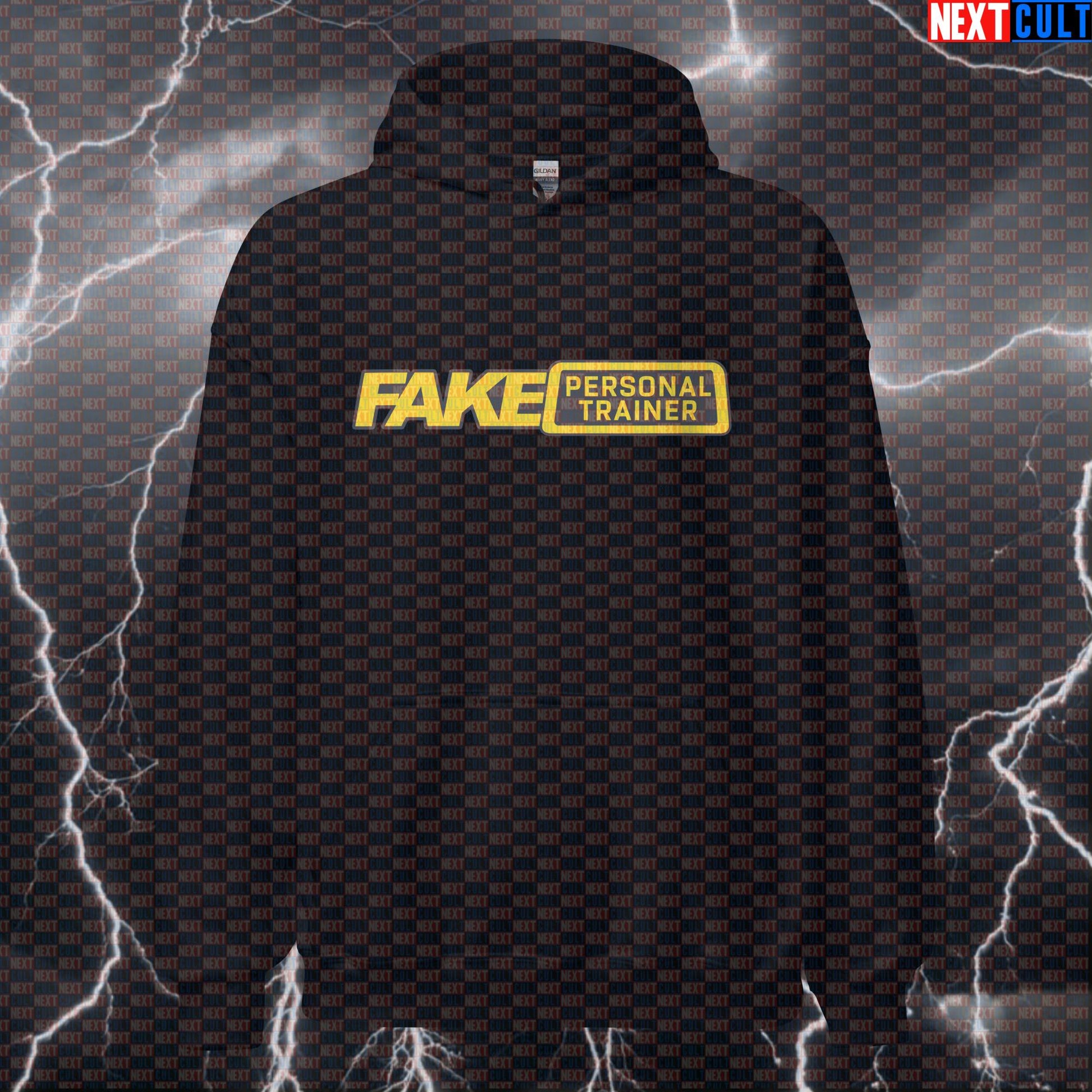 Fake Personal Trainer Gym Hoodie | Funny Workout Hoodie For Lifters & Bodybuilding Meme Lovers | Hooded Pullover Bodybuilding Fitness Gym Pump Cover Workout Next Cult Brand