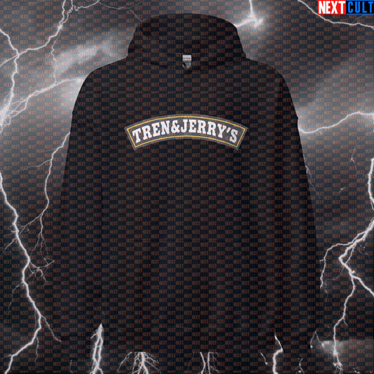 Tren Jerrys Gym Hoodie | Not Natty Workout Hoodie For Bodybuilders | Funny Fitness Meme Pullover Bodybuilding Fast Food Fitness Gym Pump Cover Steroids Workout Next Cult Brand