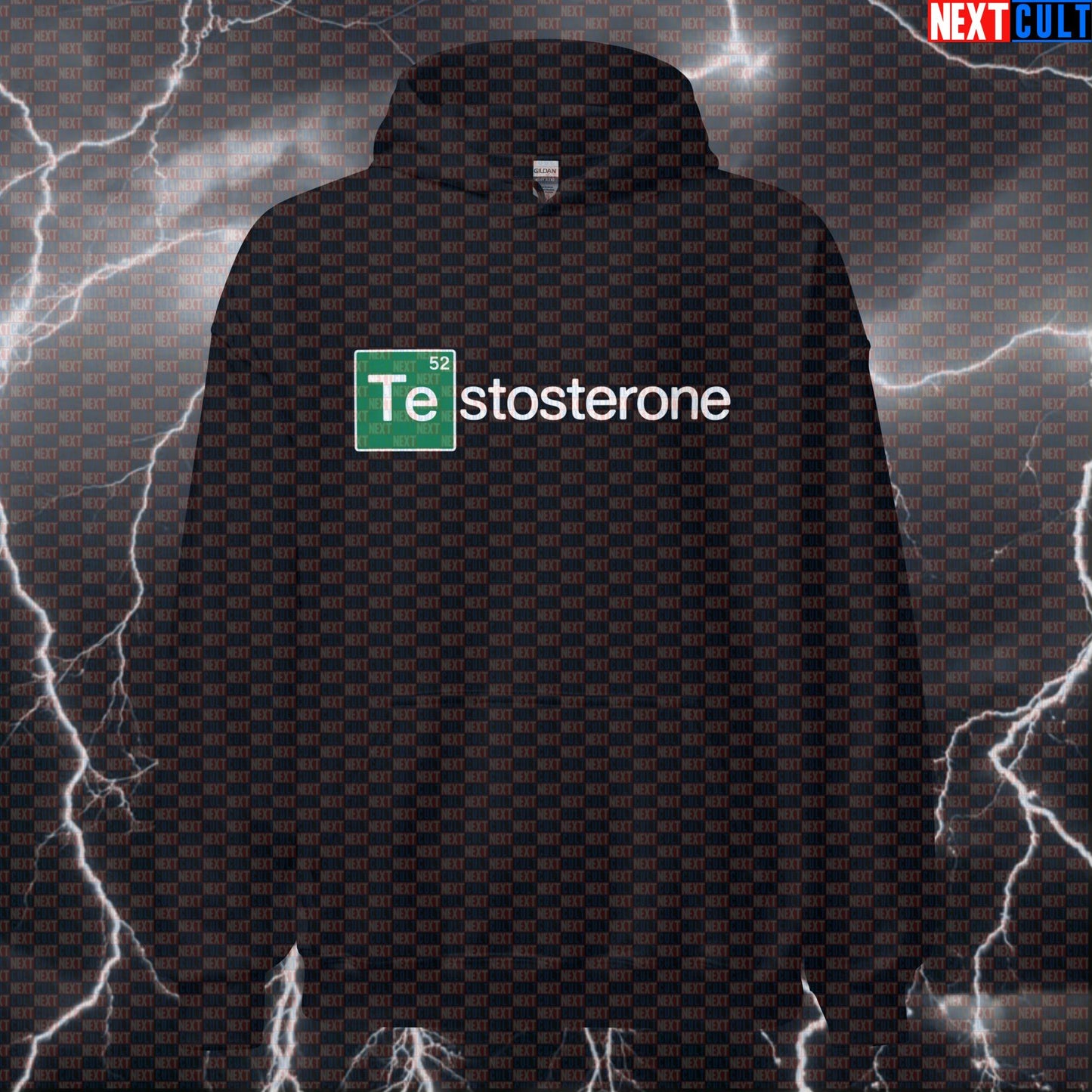 Testosterone Formula Gym Hoodie | Breaking Bad Chemistry Themed Funny Workout Pullover Bodybuilding Breaking Bad Fitness Gym Pump Cover TV Workout Next Cult Brand