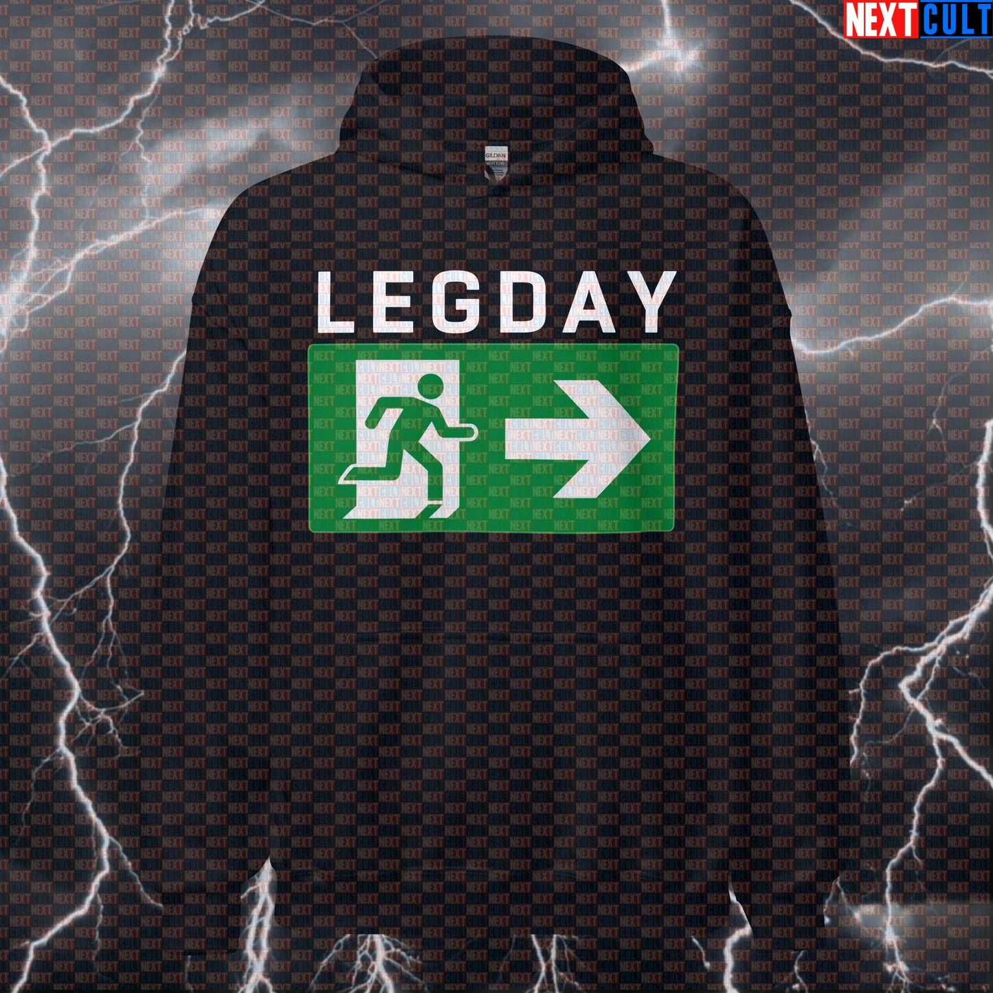 Skip Leg Day Meme Gym Hoodie | Funny Leg Day No Thanks Workout Hoodie For Lifters | Deadlifts Pump Cover Bodybuilding Fitness Gym Leg Day Powerlifting Pump Cover Workout Next Cult Brand
