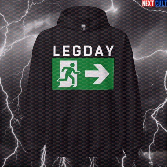 Skip Leg Day Meme Gym Hoodie | Funny Leg Day No Thanks Workout Hoodie For Lifters | Deadlifts Pump Cover Bodybuilding Fitness Gym Leg Day Powerlifting Pump Cover Workout Next Cult Brand