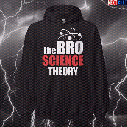 The Bro Science Theory Funny Gym Hoodie | Big Bang Gains Hooded Sweatshirt Bodybuilding Fitness Gym Pump Cover TV Workout Next Cult Brand