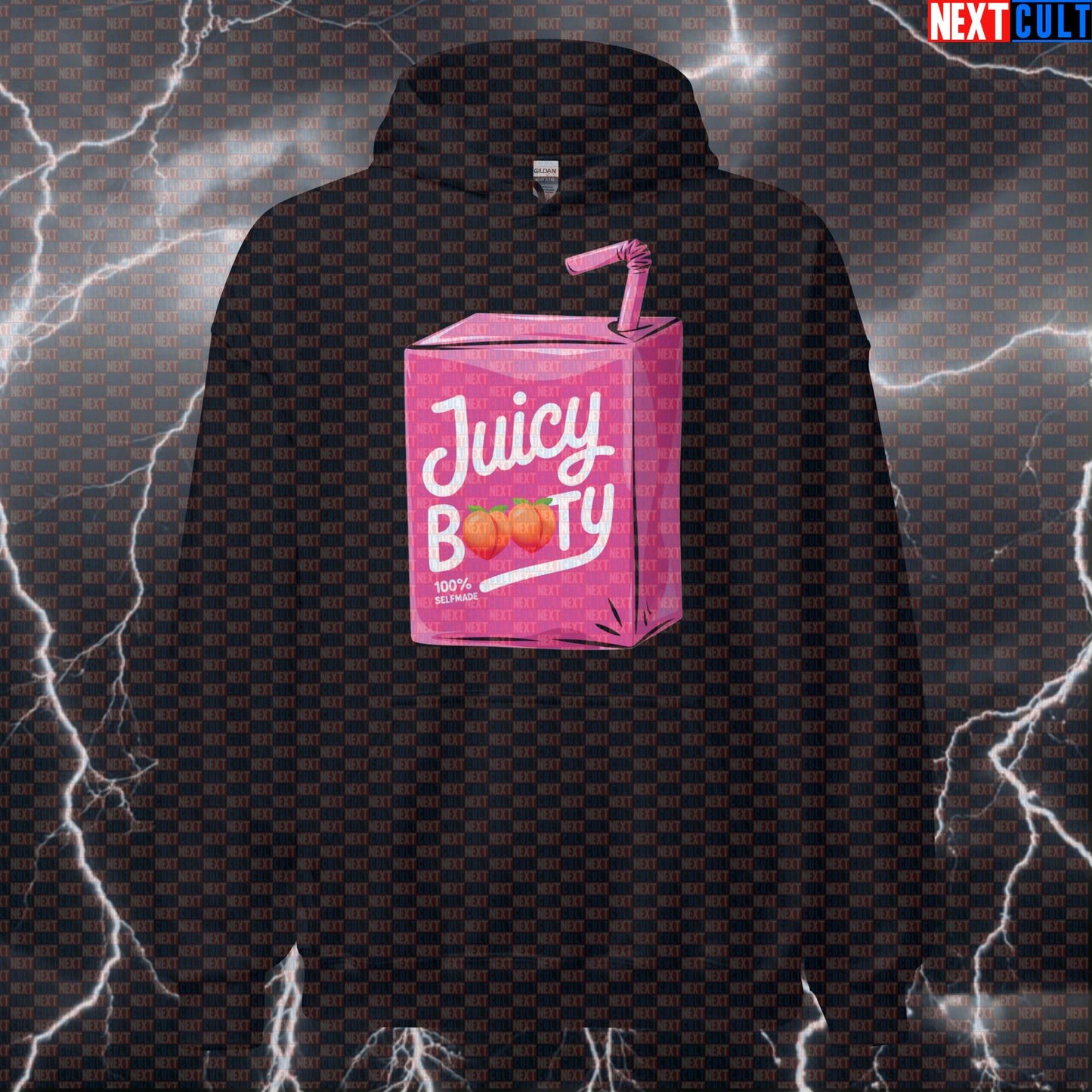 Juicy Booty Gym Hoodie | Funny Booty Builder Workout Hoodie For Big Booty Gains & Powerlifting Fans Hoodies Bodybuilding Fitness Gym Leg Day Pump Cover Workout Next Cult Brand