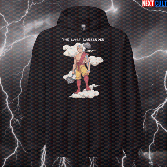 The Last Barbender Gym Hoodie | Funny Avatar Workout Hoodie For Lifters | Bending Bars Pullover Hoodies Bodybuilding Fitness Gym Powerlifting Pump Cover TV Workout Next Cult Brand