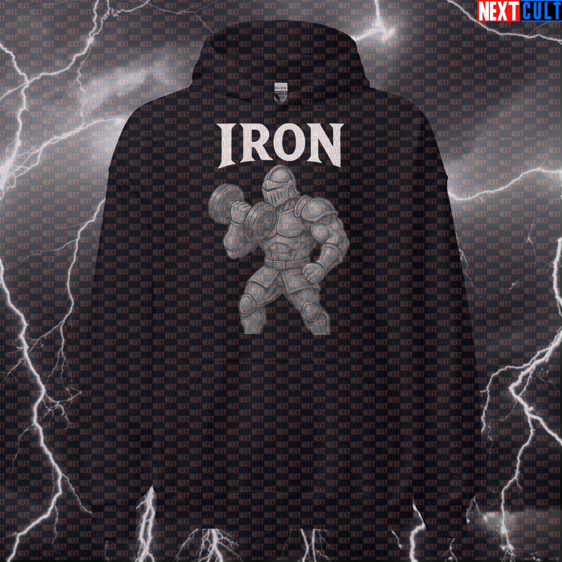 Medieval Gymbro Lifting Iron Hoodie | Funny Knight Workout Pullover Pump Cover Hoodies Bodybuilding Fitness Gym Pump Cover Workout Next Cult Brand
