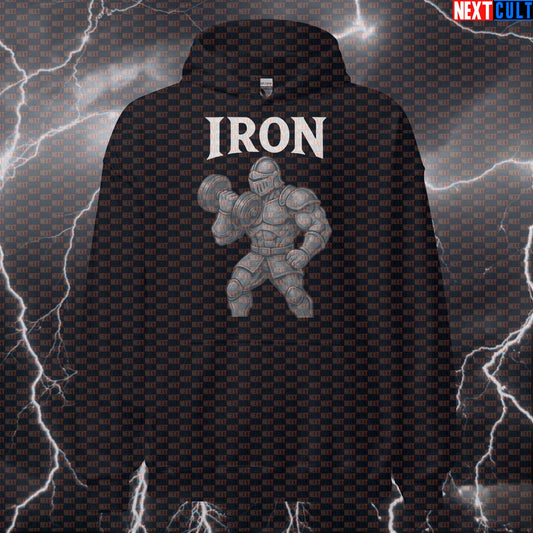 Medieval Gymbro Lifting Iron Hoodie | Funny Knight Workout Pullover Pump Cover Hoodies Bodybuilding Fitness Gym Pump Cover Workout Next Cult Brand