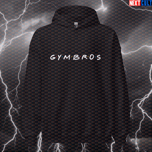 Gym Bros Meme Hoodie | Friends Parody Workout Hoodie For Lifters | Funny Gym Hooded Sweatshirt Hoodies Bodybuilding Fitness Gym Pump Cover TV Workout Next Cult Brand