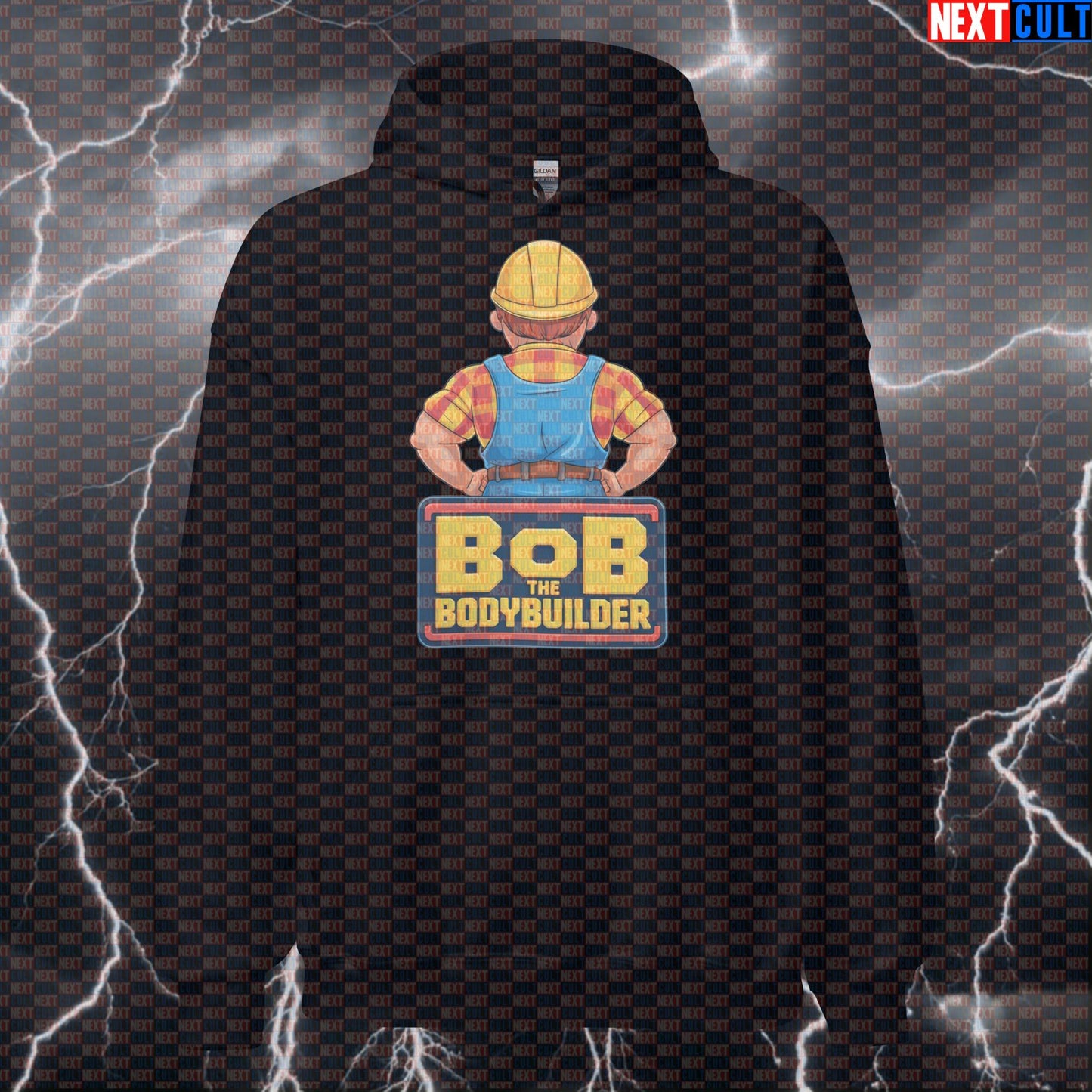 Bob The Bodybuilder Gym Hoodie | Funny Workout Hoodie For Lifters & Bodybuilding Memes | Hooded Sweatshirt Hoodies Bodybuilding Fitness Gym Pump Cover TV Workout Next Cult Brand