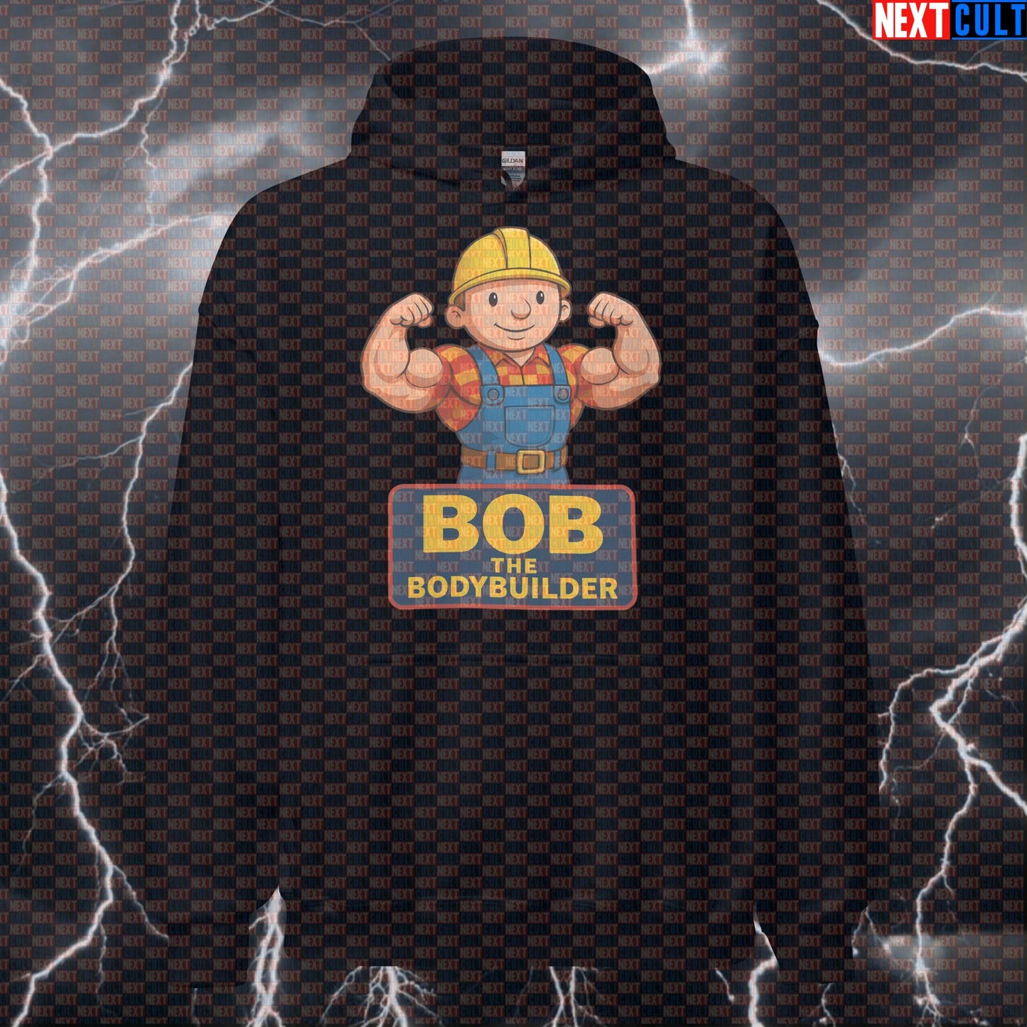 Bob the Bodybuilder Funny Gym Hoodie | Can We Lift It? Yes We Can! Workout Pullover Hoodies Bodybuilding Fitness Gym Pump Cover TV Workout Next Cult Brand