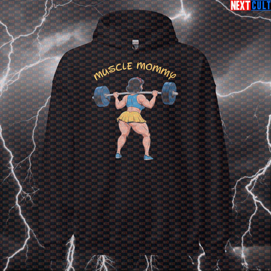 Muscle Mommy Gym Hoodie: Funny Snow White & Squats Workout Hooded Sweatshirt Hoodies Bodybuilding Films Fitness Gym Leg Day Powerlifting Pump Cover Workout Next Cult Brand