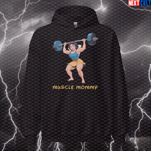 Muscle Mommy Gym Princess Funny Workout Hoodie - Gym Princess Hooded Sweatshirt Pullover Hoodies Bodybuilding Films Fitness Gym Leg Day Powerlifting Pump Cover Workout Next Cult Brand