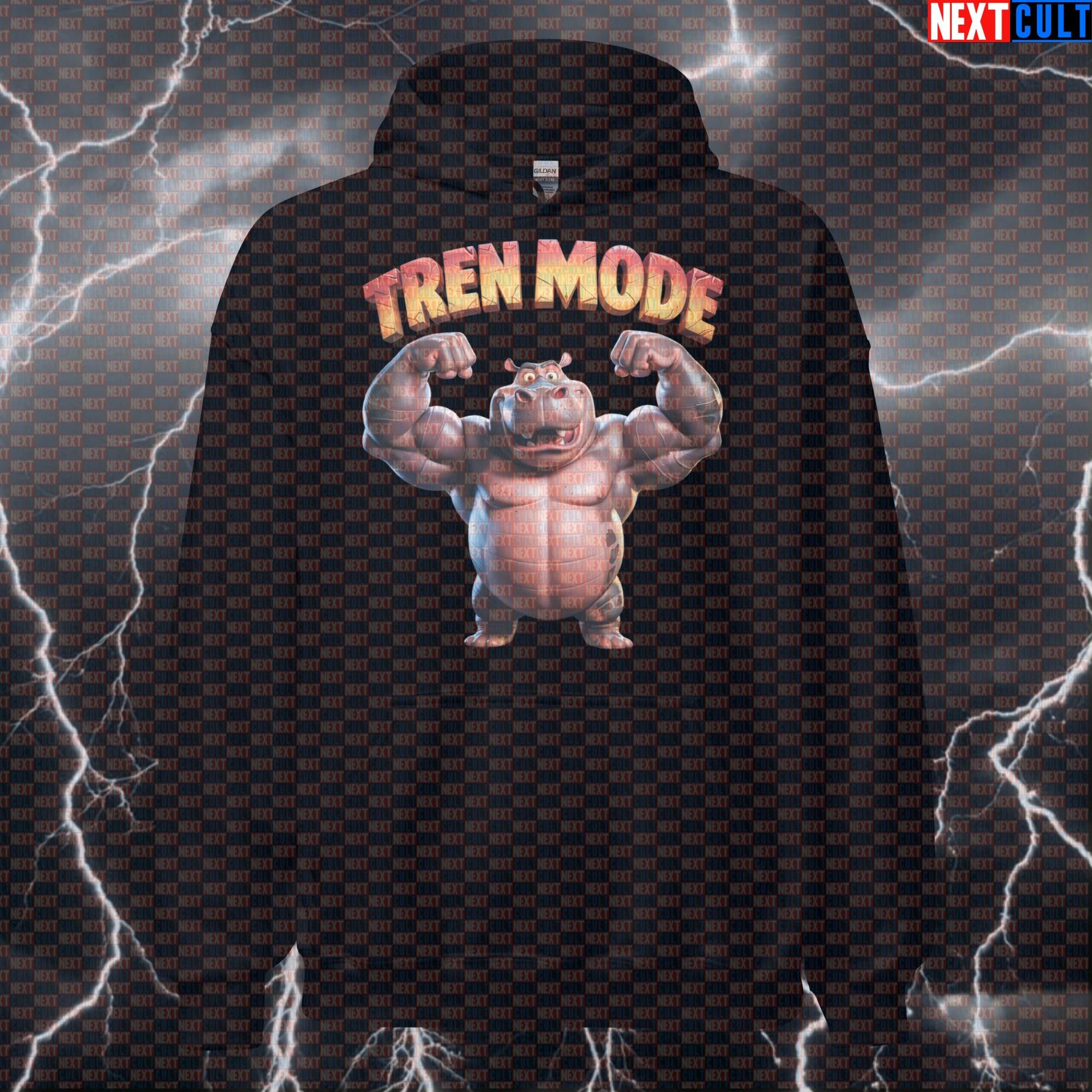 Tren Mode Gym Hippo Hoodie | Funny Madagascar Moto Moto Meme Hooded Sweatshirt For Gym Bros Hoodies Bodybuilding Films Fitness Gym Pump Cover Steroids Workout Next Cult Brand