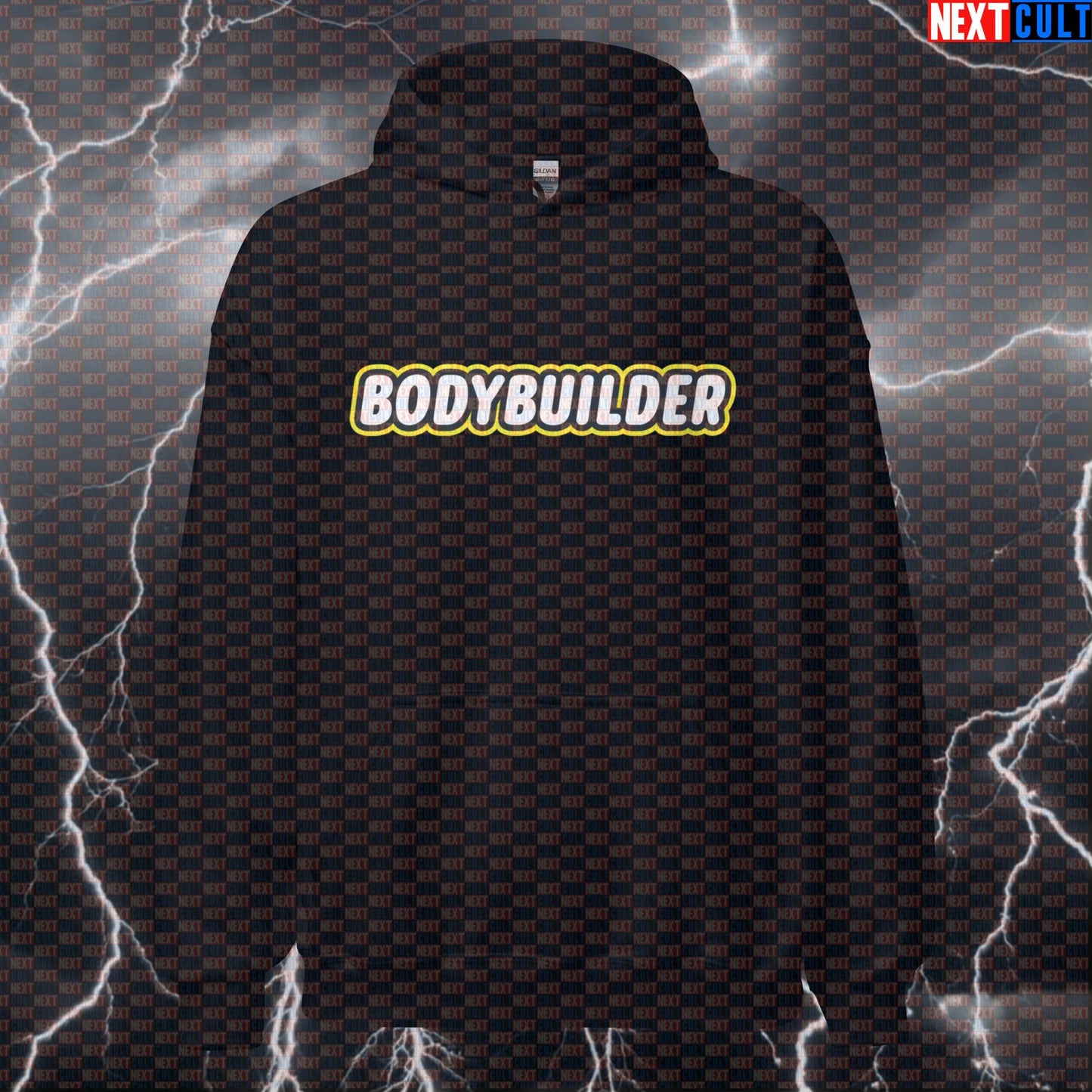 Bodybuilder LEGO Gym Hoodie | Funny Workout Hoodie For Lifters & Fitness Meme Fans | Hooded Sweatshirt Hoodies Bodybuilding Fitness Gym LEGO Pump Cover Workout Next Cult Brand