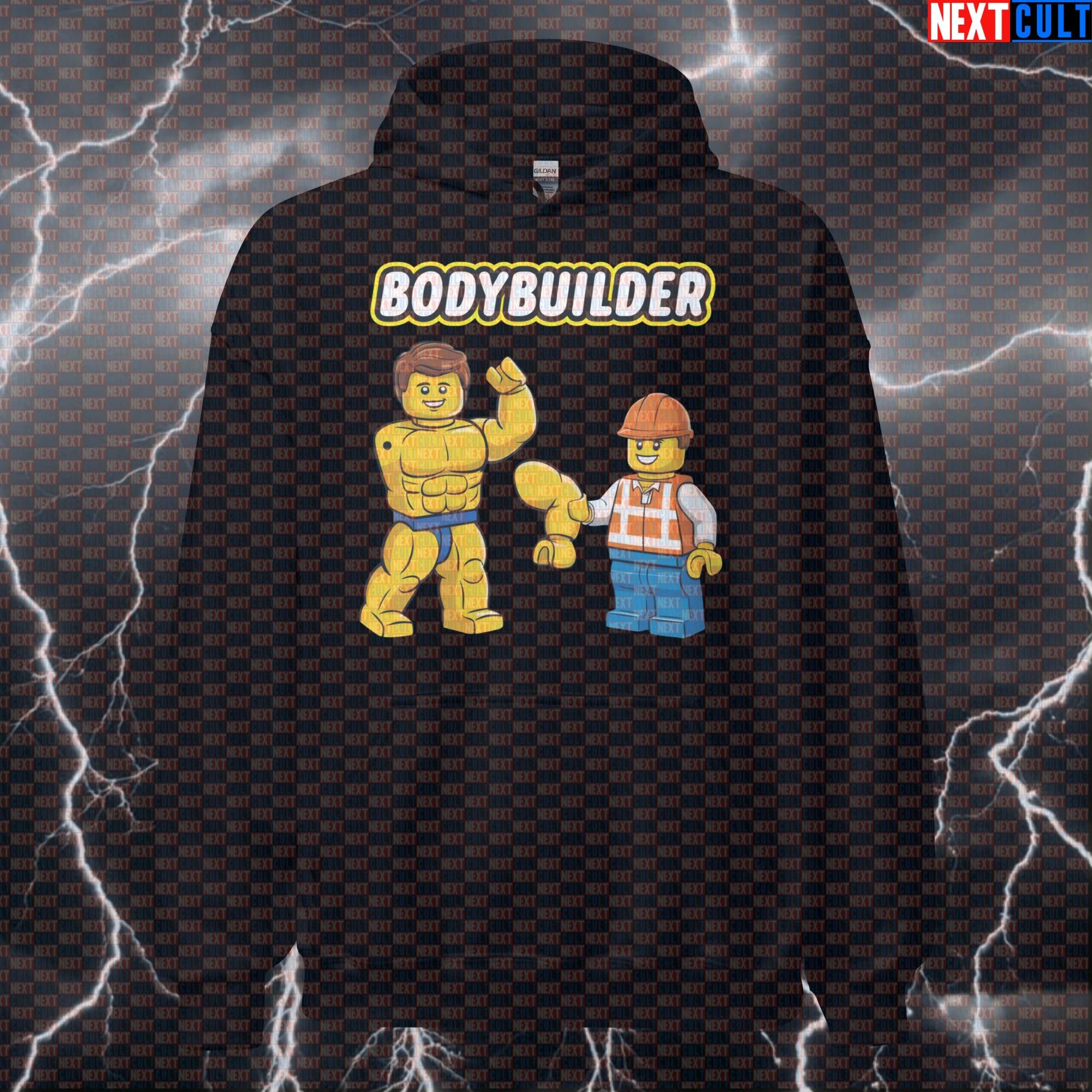 Body Under Construction Gym Hoodie | LEGO Bodybuilding Meme Pullover For Lifters & Fitness Fans Hoodies Bodybuilding Fitness Gym LEGO Pump Cover Workout Next Cult Brand