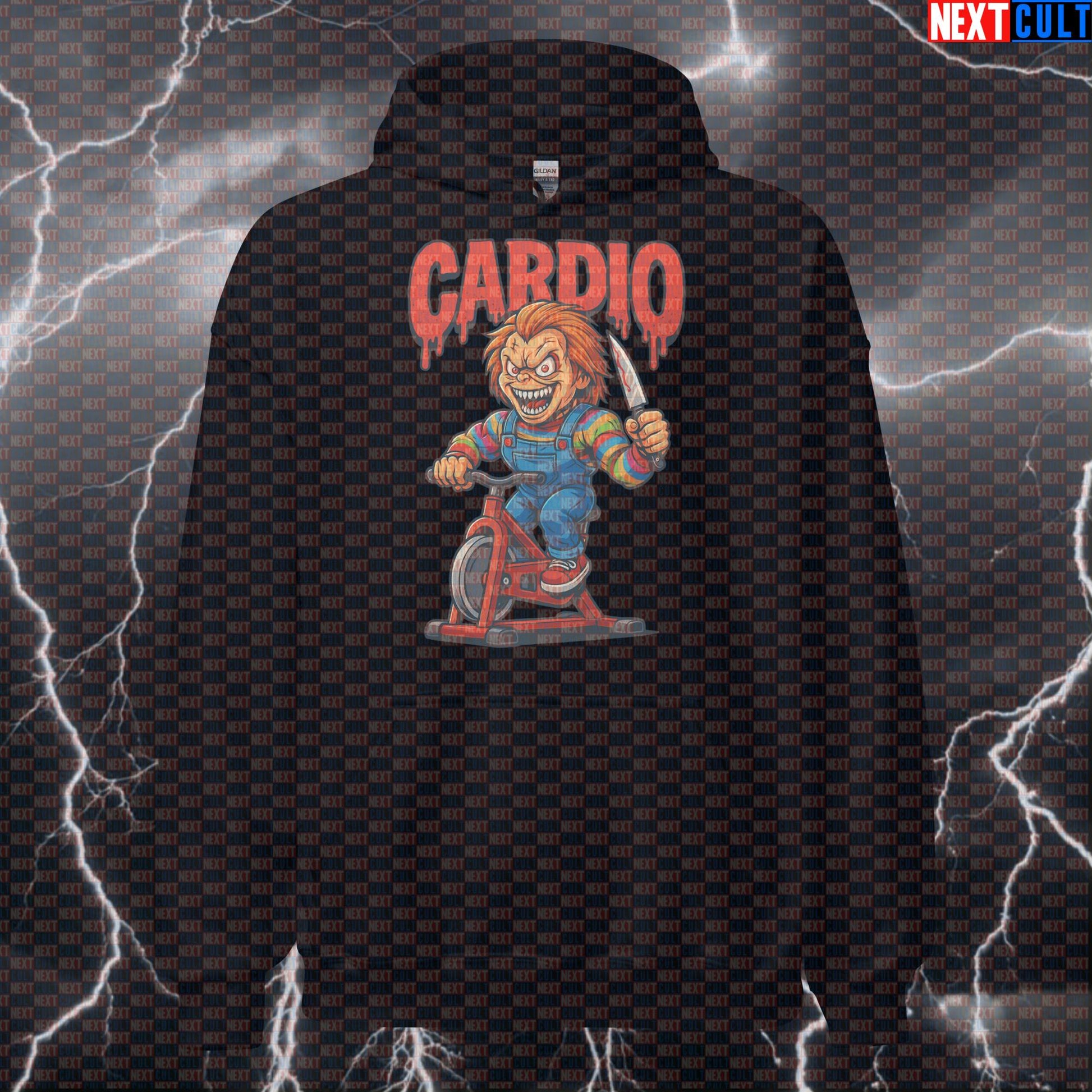 Don't Skip Spin Class Horror Hoodie | Funny Chucky Cardio Meme Gym Pullover Hoodies Cardio Films Fitness Gym Halloween Pump Cover Workout Next Cult Brand