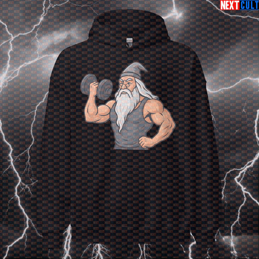 Dumbbelldore Funny Gym Hoodie | Swole Wizard Workout Pullover | Harry Potter Lifting Hoodie Hoodies Bodybuilding Books Films Fitness Gym Harry Potter Pump Cover Workout Next Cult Brand