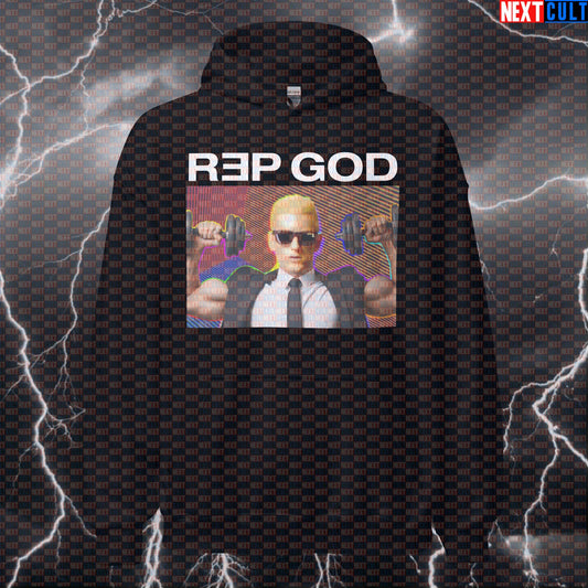 Rep God The Real Swole Shady Gym Hoodie | Rap Music Parody Hooded Sweatshirt Hoodies Bodybuilding Eminem Fitness Gym Hip Hop Pump Cover Workout Next Cult Brand
