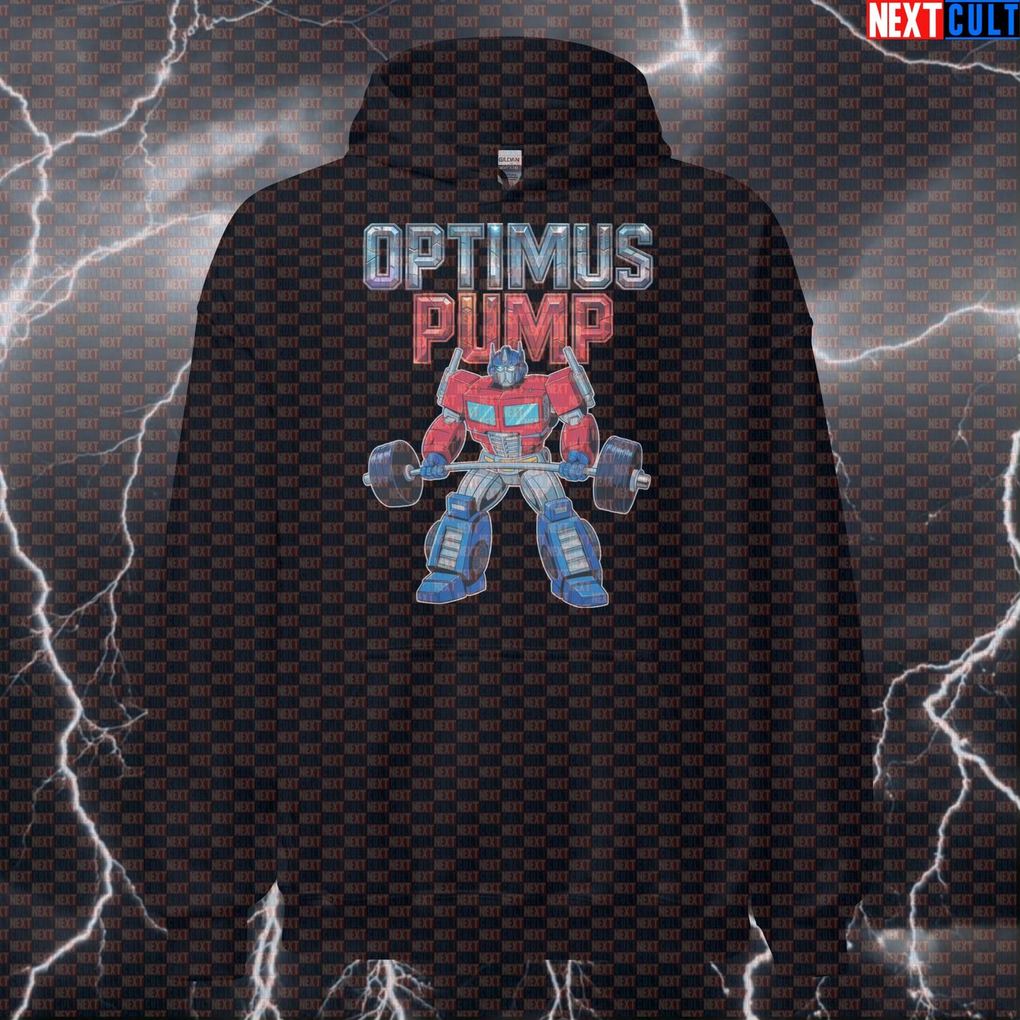 Optimus Pump Gym Hoodie | Funny Transformers Workout Hoodie For Lifters | Robot Pump Cover Jumper Hoodies Bodybuilding Films Fitness Gym Pump Cover Transformers Workout Next Cult Brand