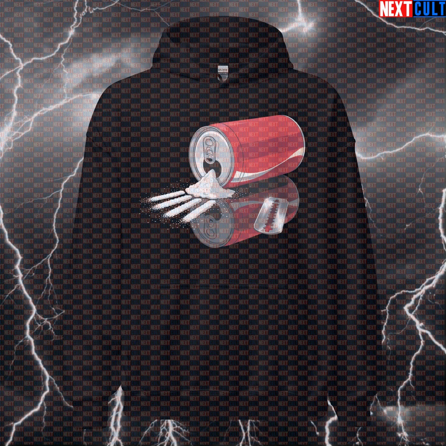 Funny Gym Hoodie Coke Sniffing Meme | Bodybuilding Workout Hooded Sweatshirt Bodybuilding Fast Food Fitness Gym Pump Cover Workout Next Cult Brand