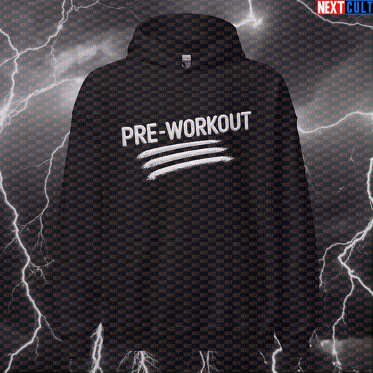 Pre Workout Gym Hoodie | Funny Sniff The Powder Workout Hoodie | Gym Meme Hooded Sweatshirt Bodybuilding Fitness Gym Powerlifting Pump Cover Workout Next Cult Brand