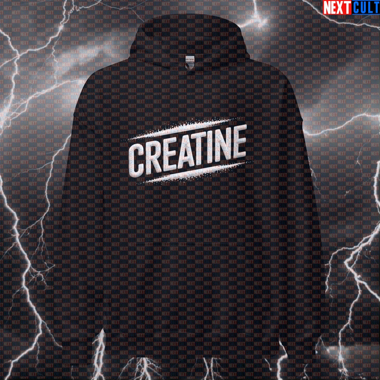 Sniffing Creatine Gym Hoodie | Hilarious Pump Cover Hooded Sweatshirt | Gym Meme Jumper Bodybuilding Fitness Gym Pump Cover Workout Next Cult Brand