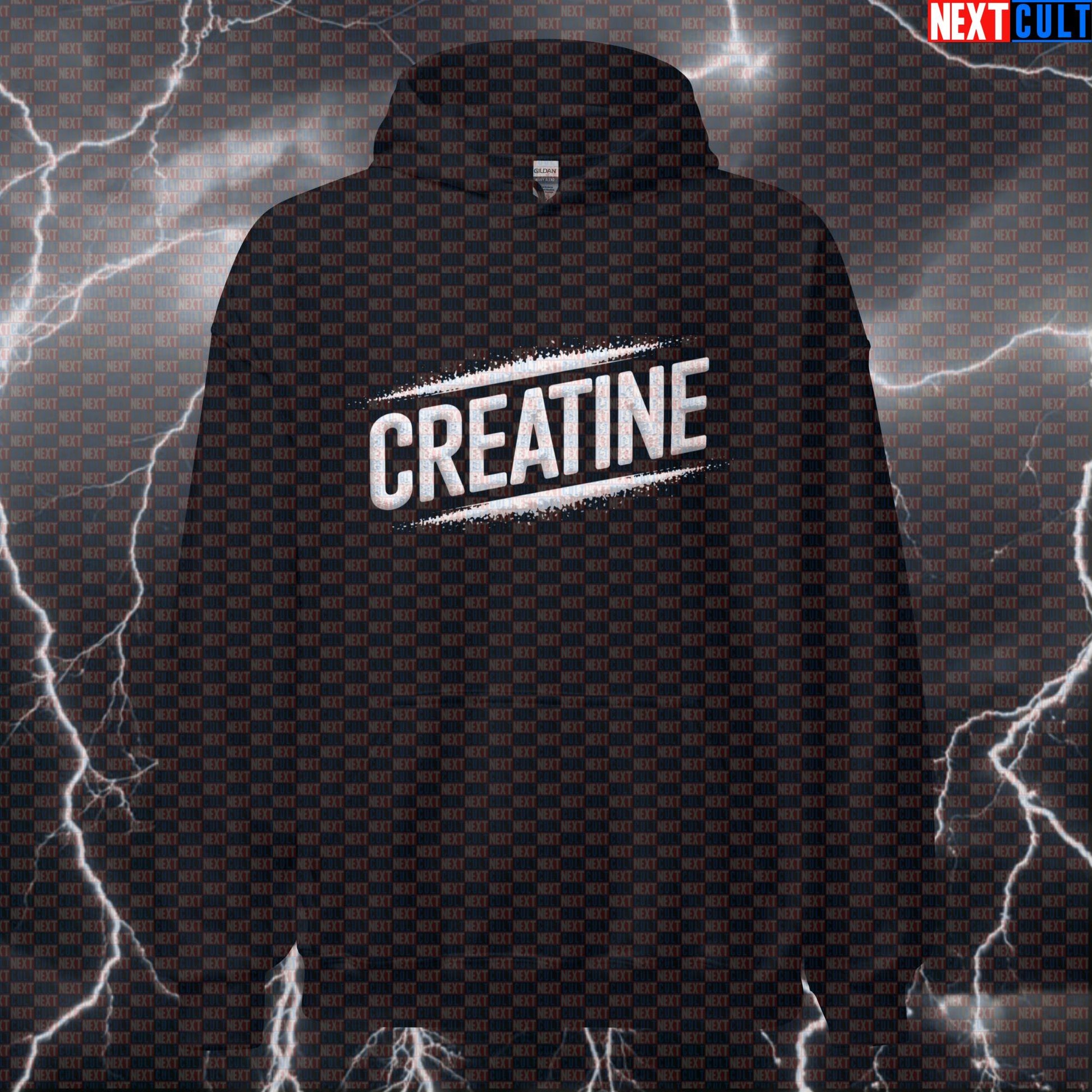 Sniffing Creatine Gym Hoodie | Hilarious Pump Cover Hooded Sweatshirt | Gym Meme Jumper Bodybuilding Fitness Gym Pump Cover Workout Next Cult Brand