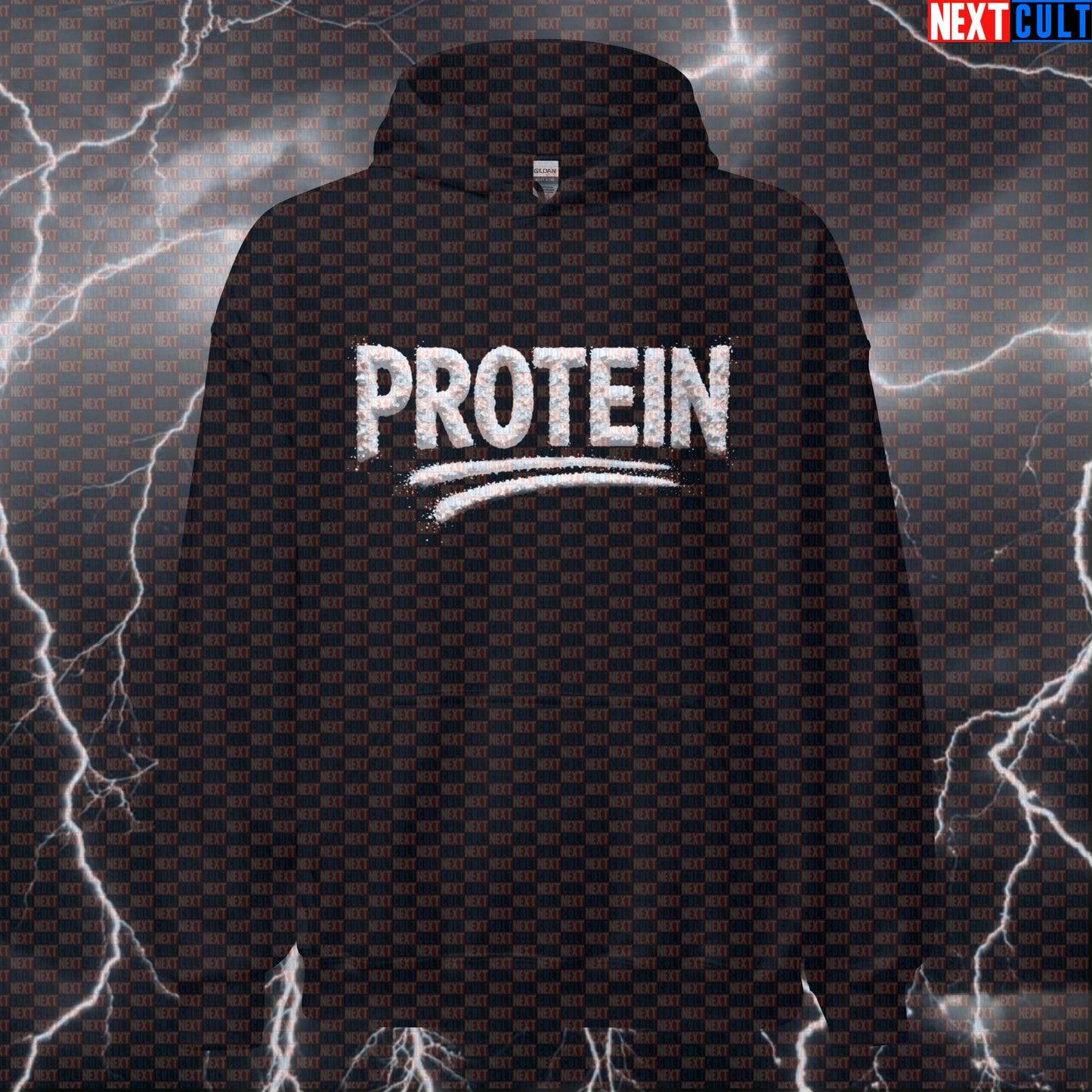 Protein Sniffing Gym Hoodie | Hilarious Workout Hoodie For Bodybuilders | I Love White Powder Pullover Bodybuilding Fitness Gym Pump Cover Workout Next Cult Brand