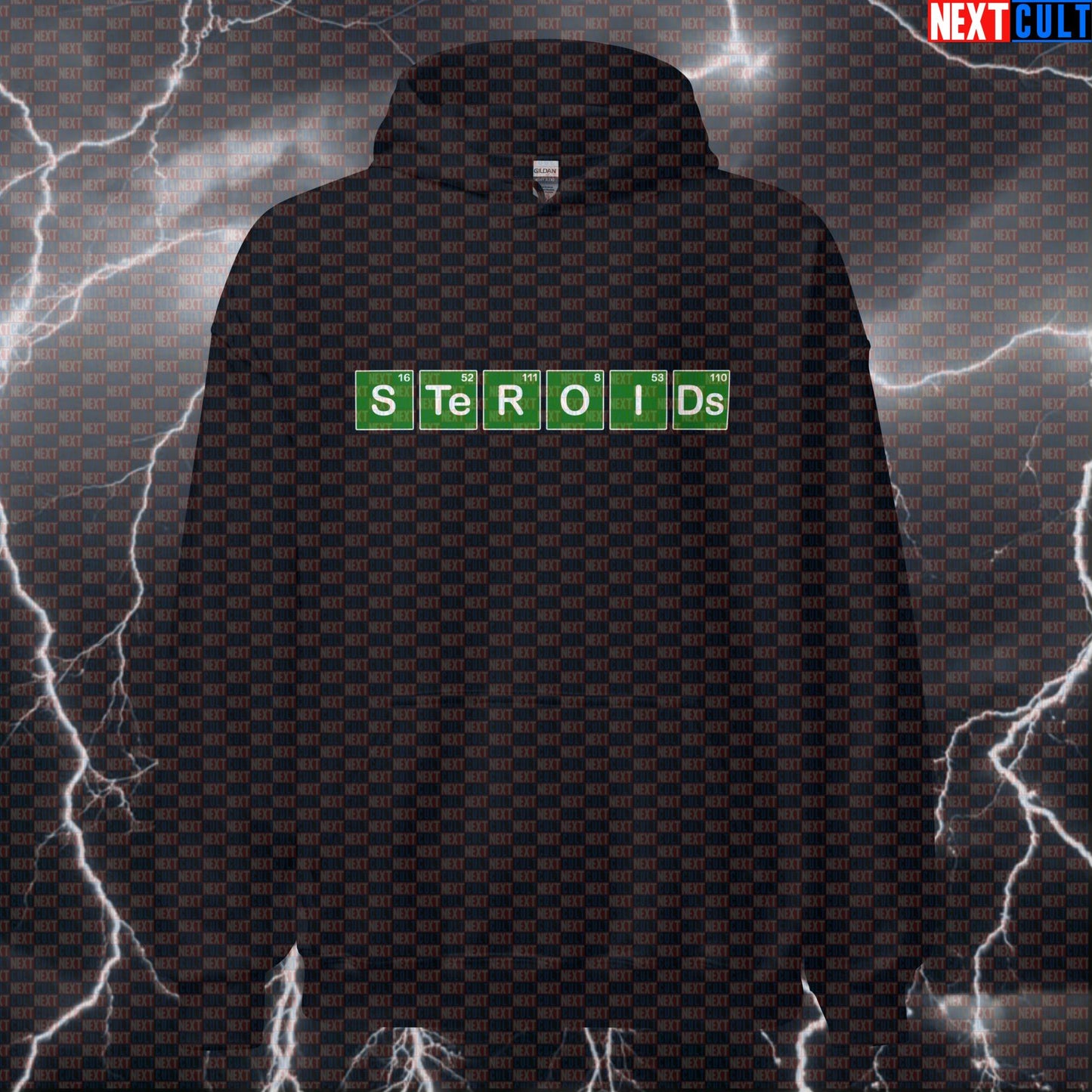 Not Natty Hoodie | Breaking Bad Periodic Table Gym Meme Funny Workout Pullover Bodybuilding Breaking Bad Fitness Gym Pump Cover Steroids TV Workout Next Cult Brand