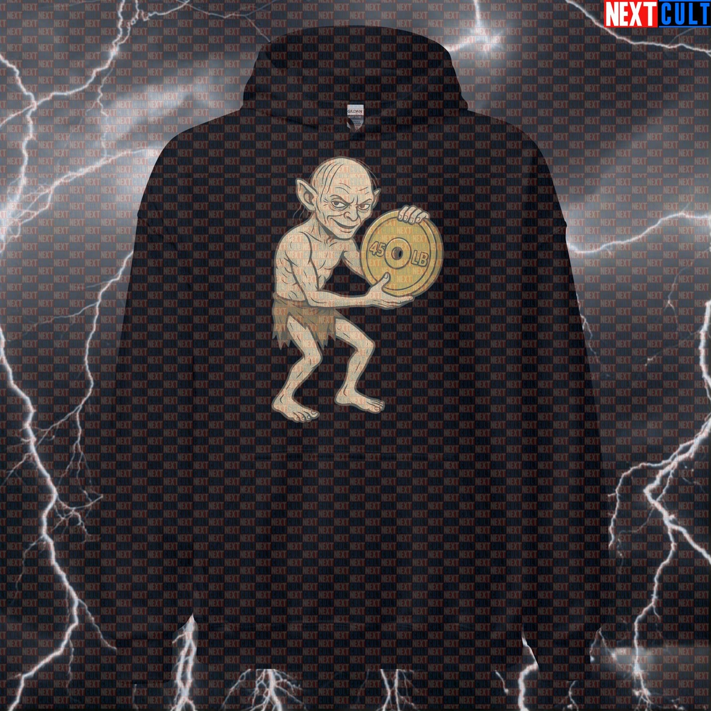 Lord of the Weights Gym Hoodie | My Precious Funny Workout Hoodie & Pump Cover Hoodies Bodybuilding Films Fitness Gym Lord of the Rings Powerlifting Pump Cover Workout Next Cult Brand