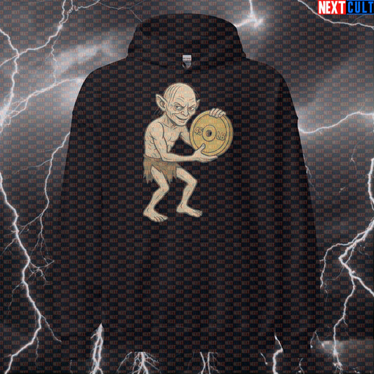 Lord of the Weights Gym Hoodie | My Precious Funny Workout Hoodie & Pump Cover Hoodies Bodybuilding Films Fitness Gym Lord of the Rings Powerlifting Pump Cover Workout Next Cult Brand