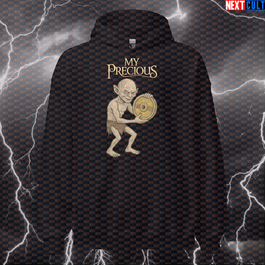 Lord of the Weights Gym Hoodie | My Precious Funny Workout Pullover For Powerlifting Hoodies Bodybuilding Films Fitness Gym Lord of the Rings Powerlifting Pump Cover Workout Next Cult Brand