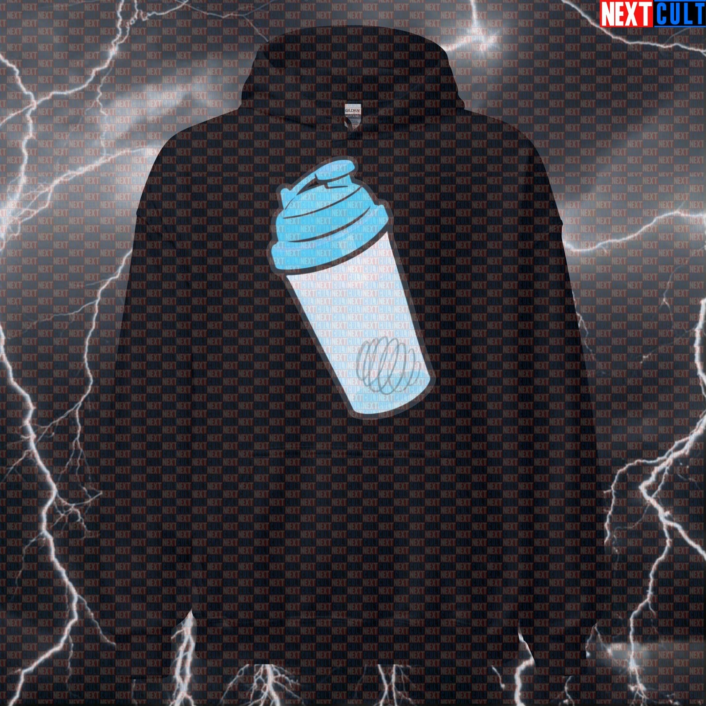 Protein Shaker Bottle Hoodie: Funny Gym Hoodie For Bodybuilding & Powerlifting Hoodies Bodybuilding Fitness Gym Pump Cover Workout Next Cult Brand