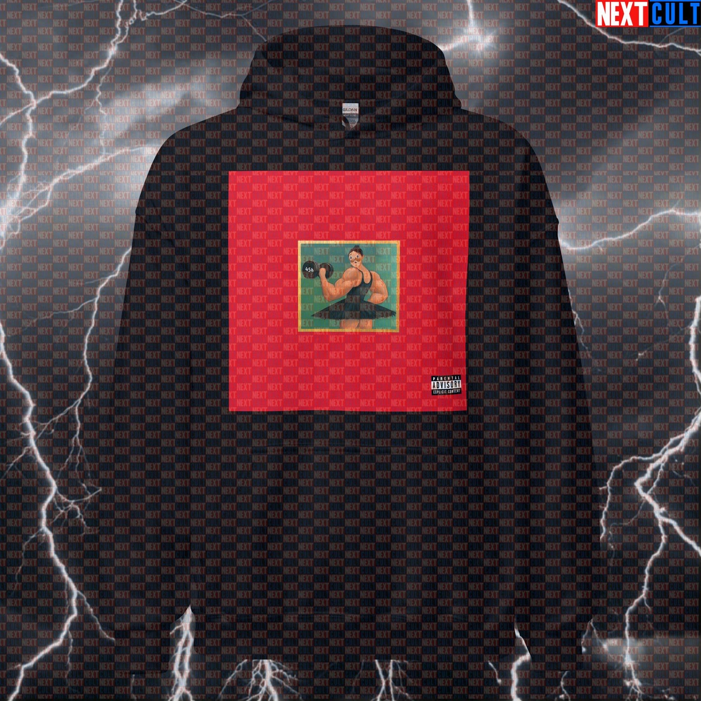 Swole Ballerina Kanye Hip Hop Album Cover Gym Hoodie | Funny Workout Pullover Hoodies Bodybuilding Fitness Gym Hip Hop Kanye West Pump Cover Workout Next Cult Brand