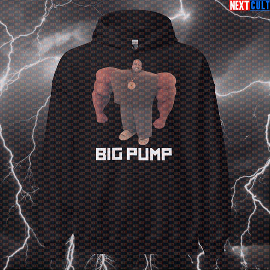 Big Pump Kanye Gym Meme Hoodie | I Love It Boxy Parody Workout Pullover Hoodies Bodybuilding Fitness Gym Hip Hop Kanye West Pump Cover Workout Next Cult Brand