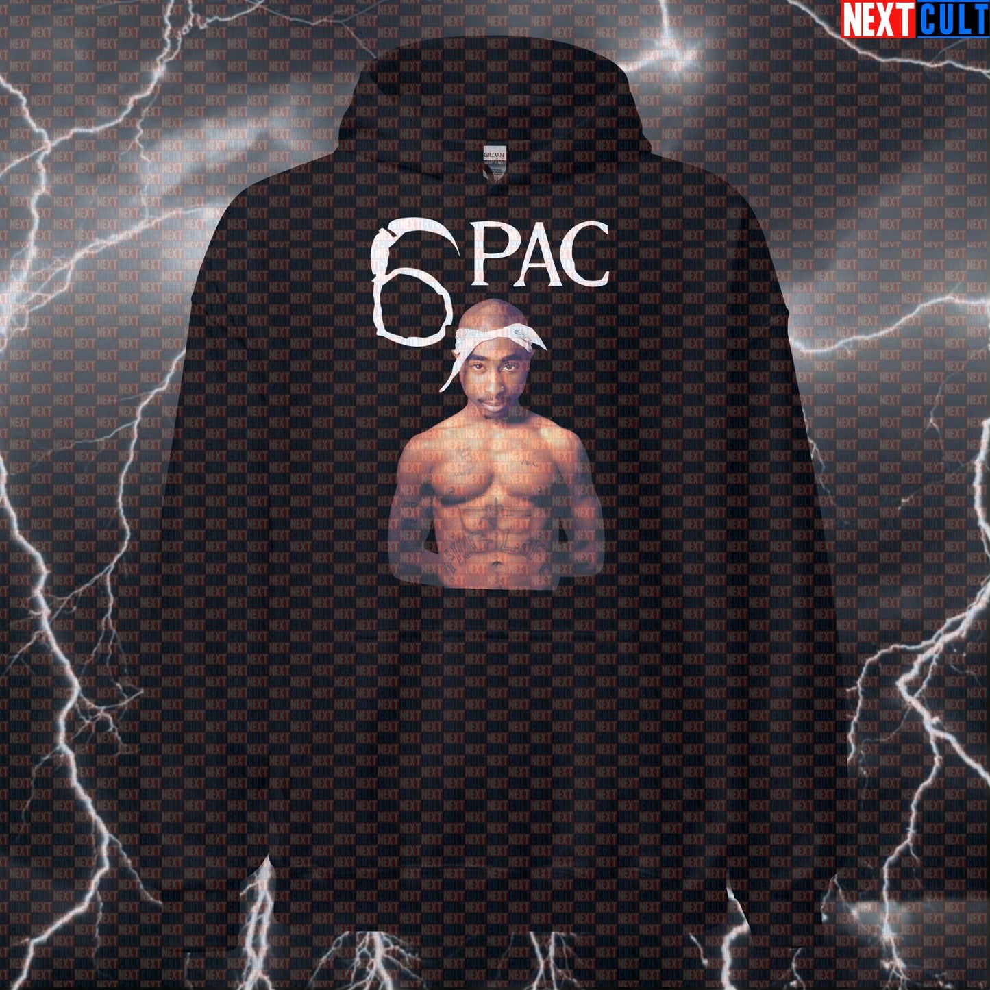 6Pac Shakur All Eyes On My Gains Hoodie | Funny Gym Hooded Sweatshirt Parody Hoodies 2Pac Bodybuilding Fitness Gym Hip Hop Pump Cover Workout Next Cult Brand