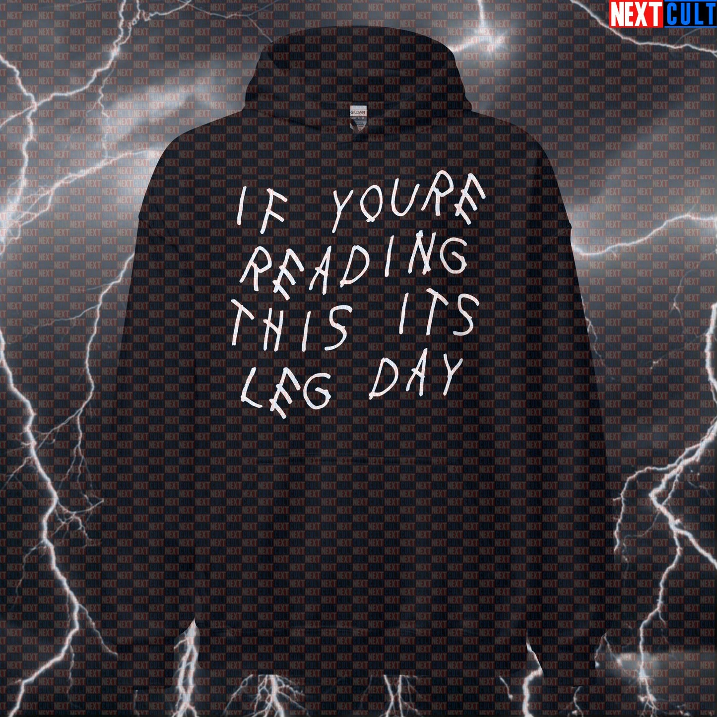 If You're Reading This Its Leg Day Funny Gym Hoodie | Drake Album Parody Workout Pullover Hoodies Bodybuilding Drake Fitness Gym Hip Hop Leg Day Powerlifting Pump Cover Workout Next Cult Brand
