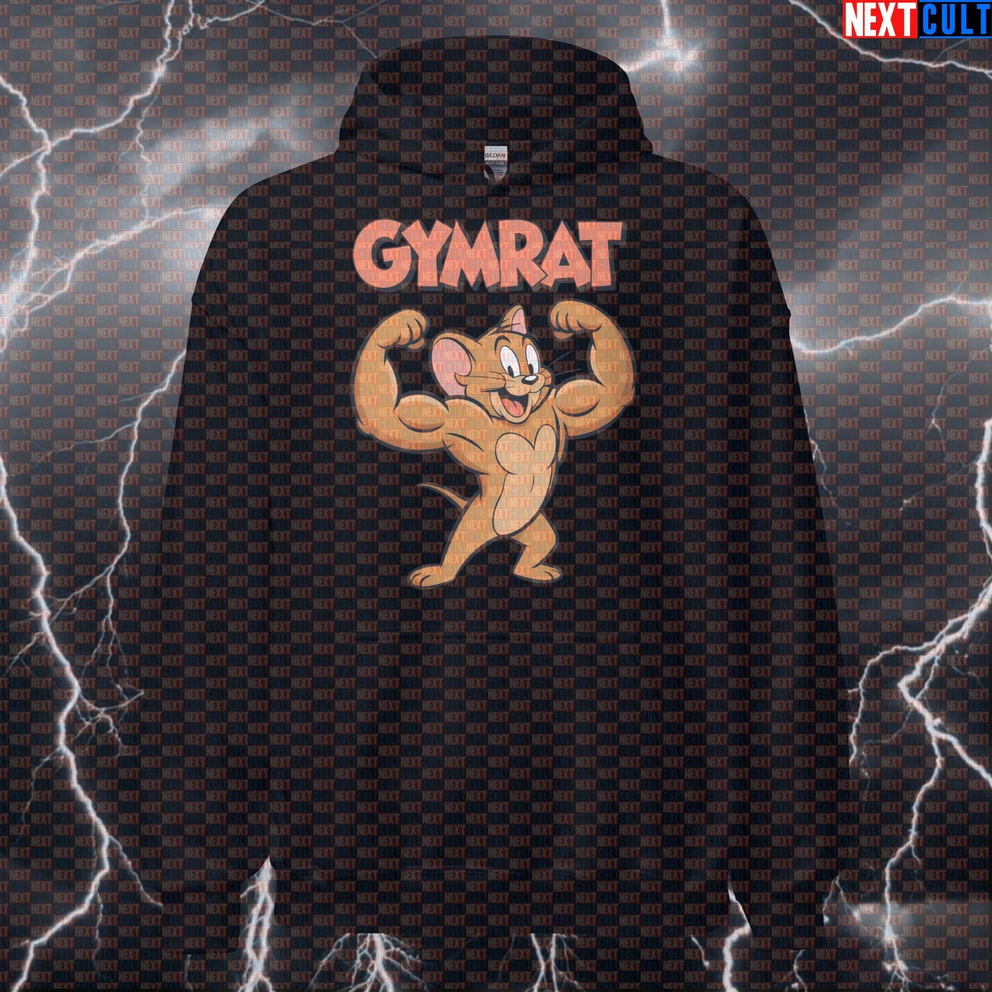 Tom and Jerry Gym Rats Hoodie | Funny Cartoon Workout Hoodie For Lifters | Gym Rat Meme Pullover Bodybuilding Fitness Gym Gymrat Pump Cover TV Workout Next Cult Brand