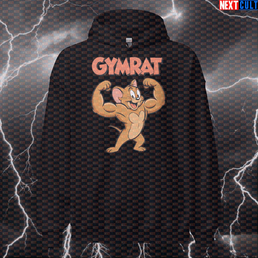 Tom and Jerry Gym Rats Hoodie | Funny Cartoon Workout Hoodie For Lifters | Gym Rat Meme Pullover Bodybuilding Fitness Gym Gymrat Pump Cover TV Workout Next Cult Brand