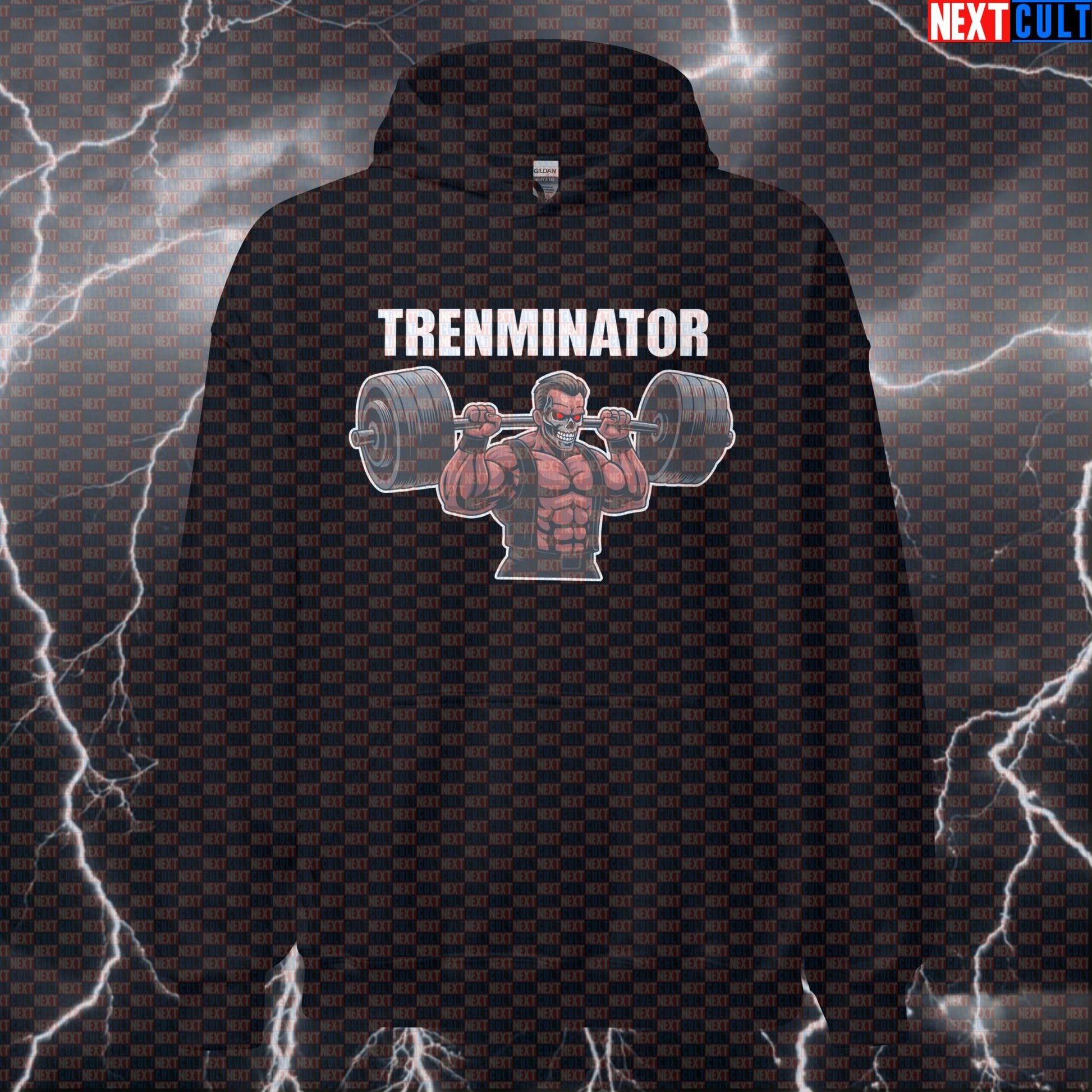 Trenminator Funny Gym Hoodie | Not Natty Bodybuilding Hooded Sweatshirt | Workout Pullover Bodybuilding Films Fitness Gym Powerlifting Pump Cover Steroids Workout Next Cult Brand