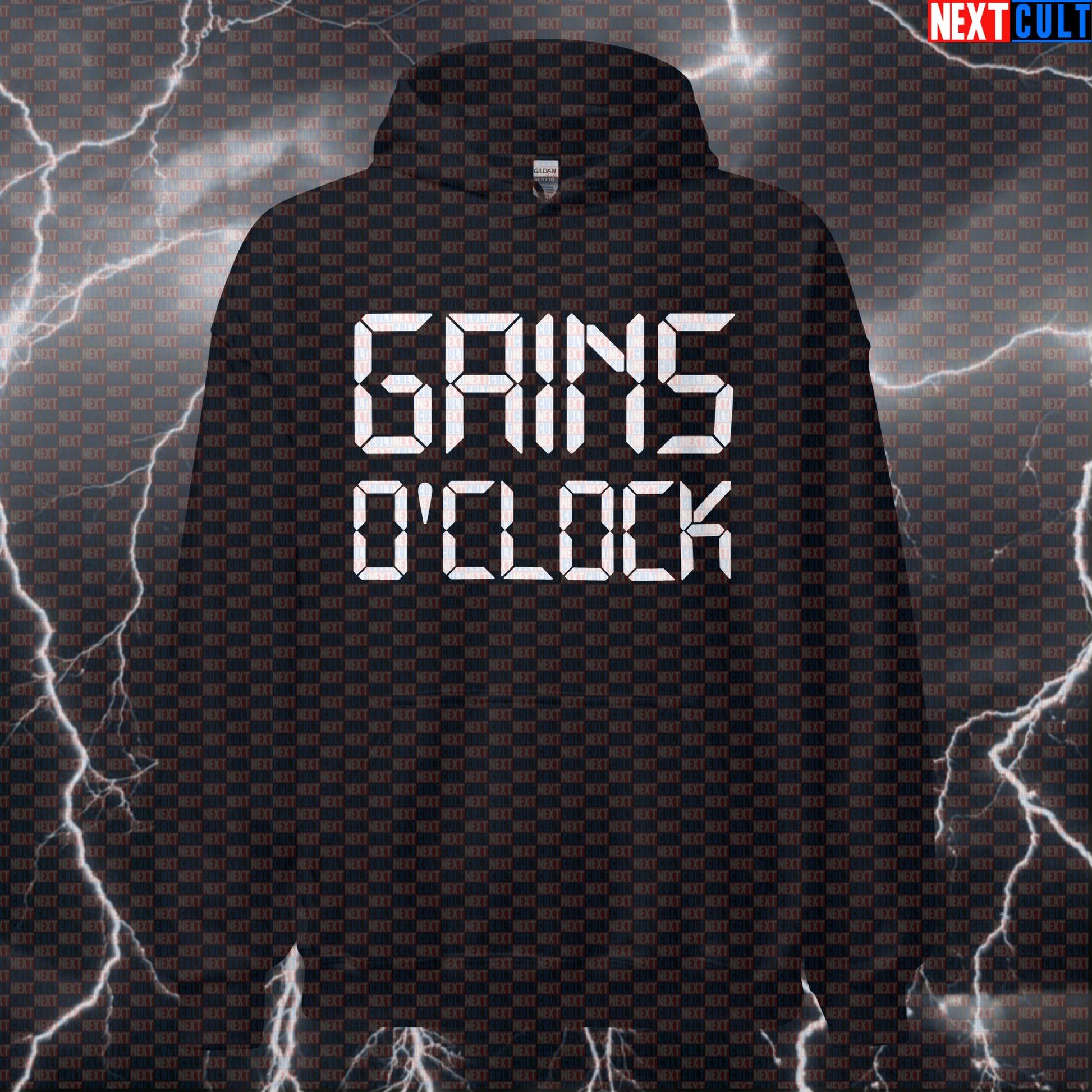 Funny Gains O'Clock Gym Hoodie | Workout Hoodie For Lifters & Gym Bros | Fitness Meme Hooded Sweatshirt Bodybuilding Fitness Gym Pump Cover Workout Next Cult Brand