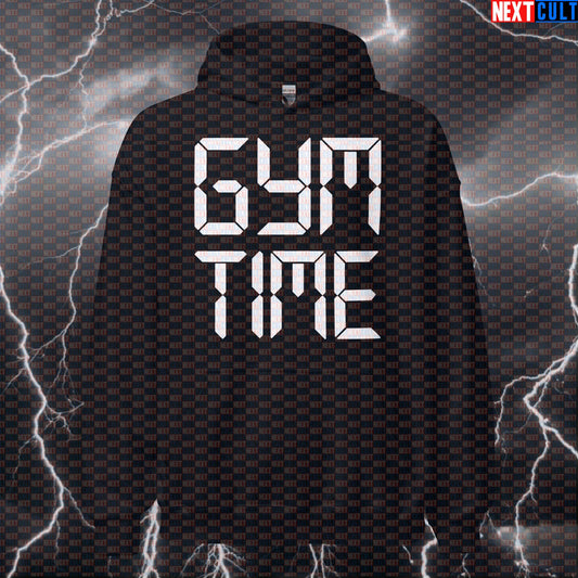 It's Gym O'Clock Hoodie | Funny Workout Hoodie For Lifters & Gym Bros | Fitness Meme Hooded Sweatshirt Bodybuilding Fitness Gym Powerlifting Pump Cover Workout Next Cult Brand
