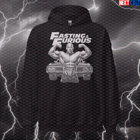 Fasting & Furious Hoodie | Funny Vin Diesel Workout Hoodie For Intermittent Fasting Bodybuilding Fast Food Films Fitness Gym Pump Cover Workout Next Cult Brand