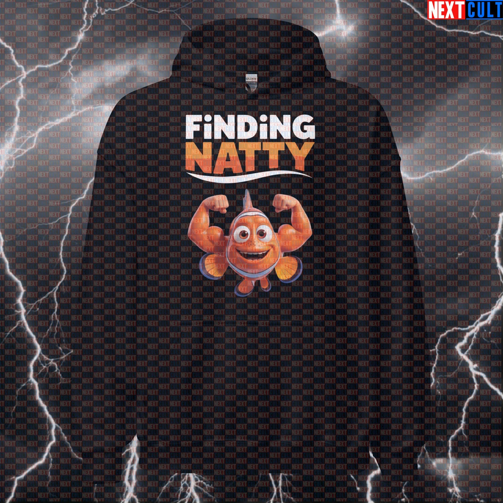 Finding Natty Gym Hoodie | Funny Natural Bodybuilding Meme Workout Hoodie | Natty or Not Pullover Bodybuilding Films Fitness Gym Natty Pump Cover Steroids Workout Next Cult Brand