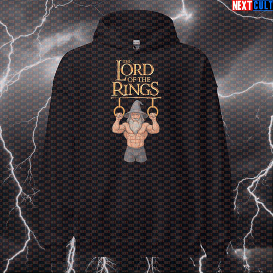 Gandalf Gymbro Lord of the Rings Calisthenics Hoodie | Funny Workout Hooded Sweatshirt Books Calisthenics Films Fitness Gym Lord of the Rings Pump Cover Workout Next Cult Brand