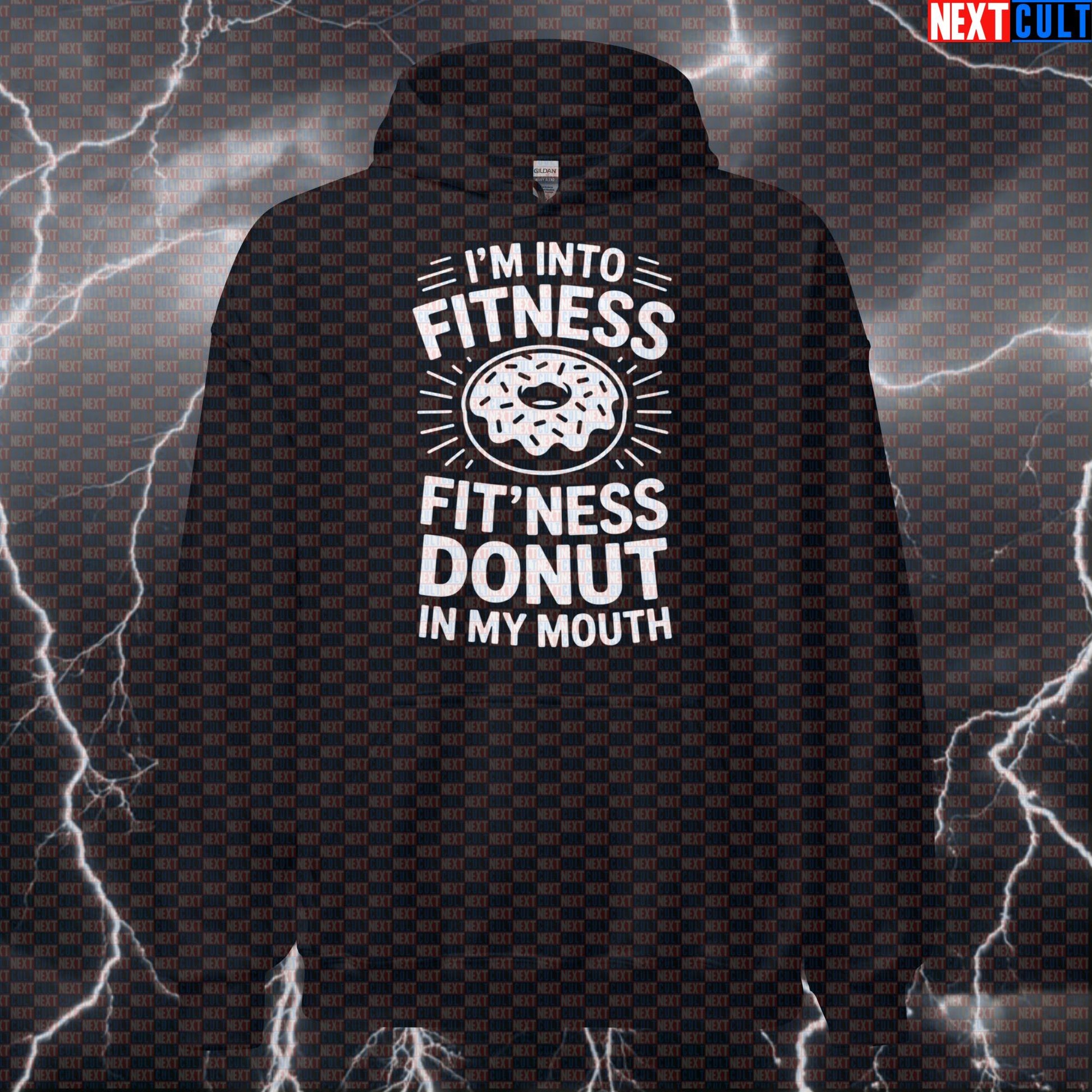 Unisex HoodieI'm Into Fitness Fitness Donut Hoodie - Funny Gym Donut Meme Hooded Sweatshirt Pullover Bulking Donuts Fast Food Fitness Gym Pump Cover Workout Next Cult Brand