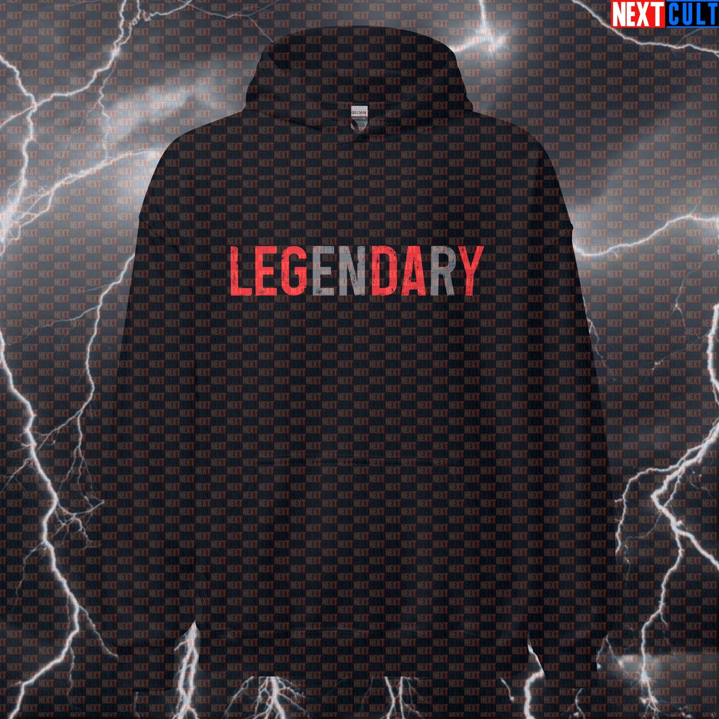 Legendary Leg Day Funny Gym Hoodie - Squat Meme Hooded Sweatshirt Pullover Pump Cover Hoodies Bodybuilding Fitness Gym Leg Day Powerlifting Pump Cover Workout Next Cult Brand